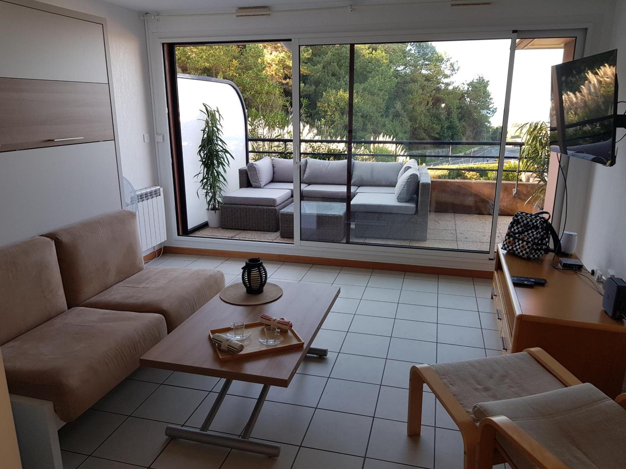Studio Dans Residence De Standing Avec Parking Et Sa Terrasse Vue Mer Bidart Esterno foto